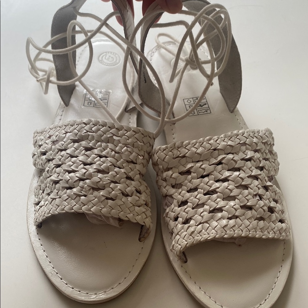 Urban Outfitters Women's lace up White Braided Sandals